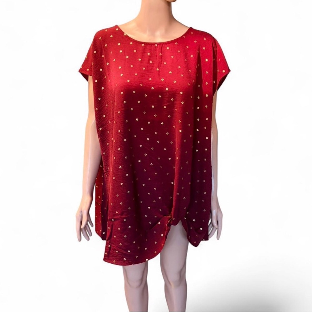 NWT JOIE DE VIVRE women polka dot blouse Sz 3X NWT